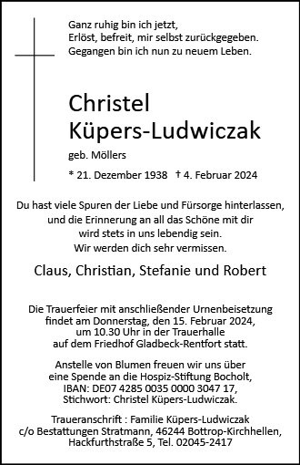 Erinnerungsbild für Christel Küpers-Ludwiczak