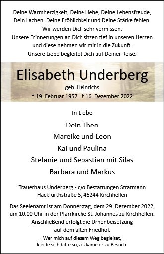 Erinnerungsbild für Elisabeth Underberg