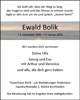 Erinnerungsbild für Ewald Bolik