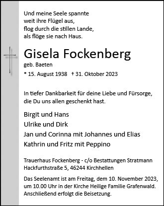 Erinnerungsbild für Gisela Fockenberg