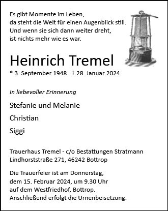 Erinnerungsbild für Heinrich Tremel