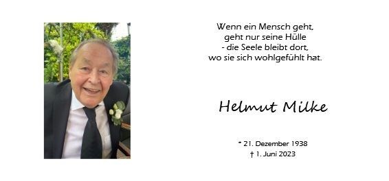 Erinnerungsbild für Helmut Milke