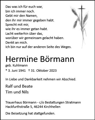 Erinnerungsbild für Hermine Börmann