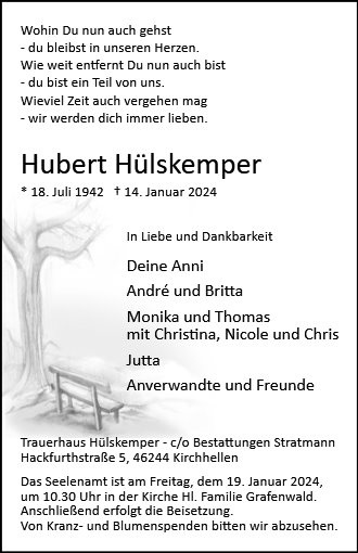 Erinnerungsbild für Hubert Hülskemper