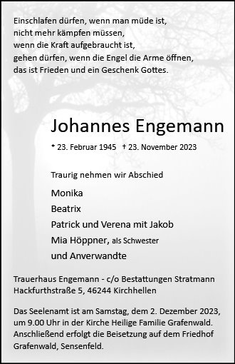 Erinnerungsbild für Johannes Engemann
