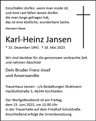 Erinnerungsbild für Karl-Heinz Jansen