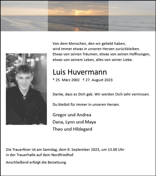 Erinnerungsbild für Luis Huvermann