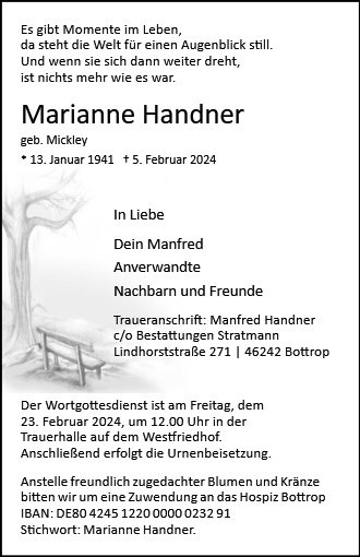 Erinnerungsbild für Marianne Handner