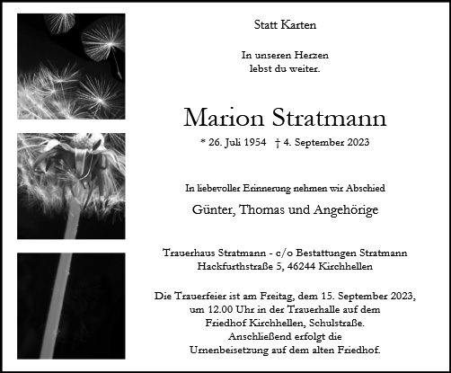 Erinnerungsbild für Marion Stratmann