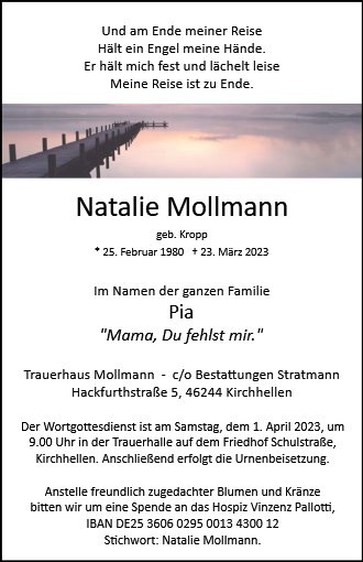 Erinnerungsbild für Natalie Mollmann