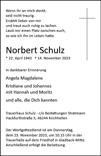 Erinnerungsbild für Norbert Schulz