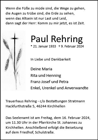 Erinnerungsbild für Paul Rehring