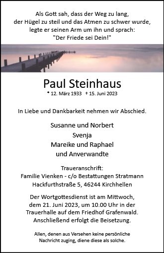 Erinnerungsbild für Paul Steinhaus