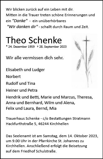 Erinnerungsbild für Theodor Schenke