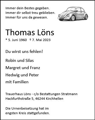 Erinnerungsbild für Thomas Löns