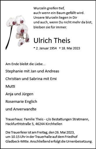 Erinnerungsbild für Ulrich Theis